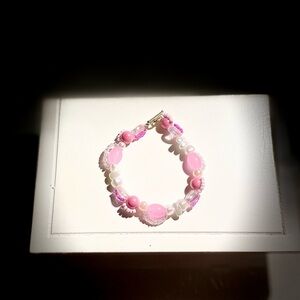 Chic Pink Beaded Bracelet